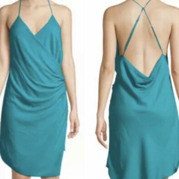 *NWT haute hippie turquoise pool mini dress Sz 6 $295 - Picture 11 of 16